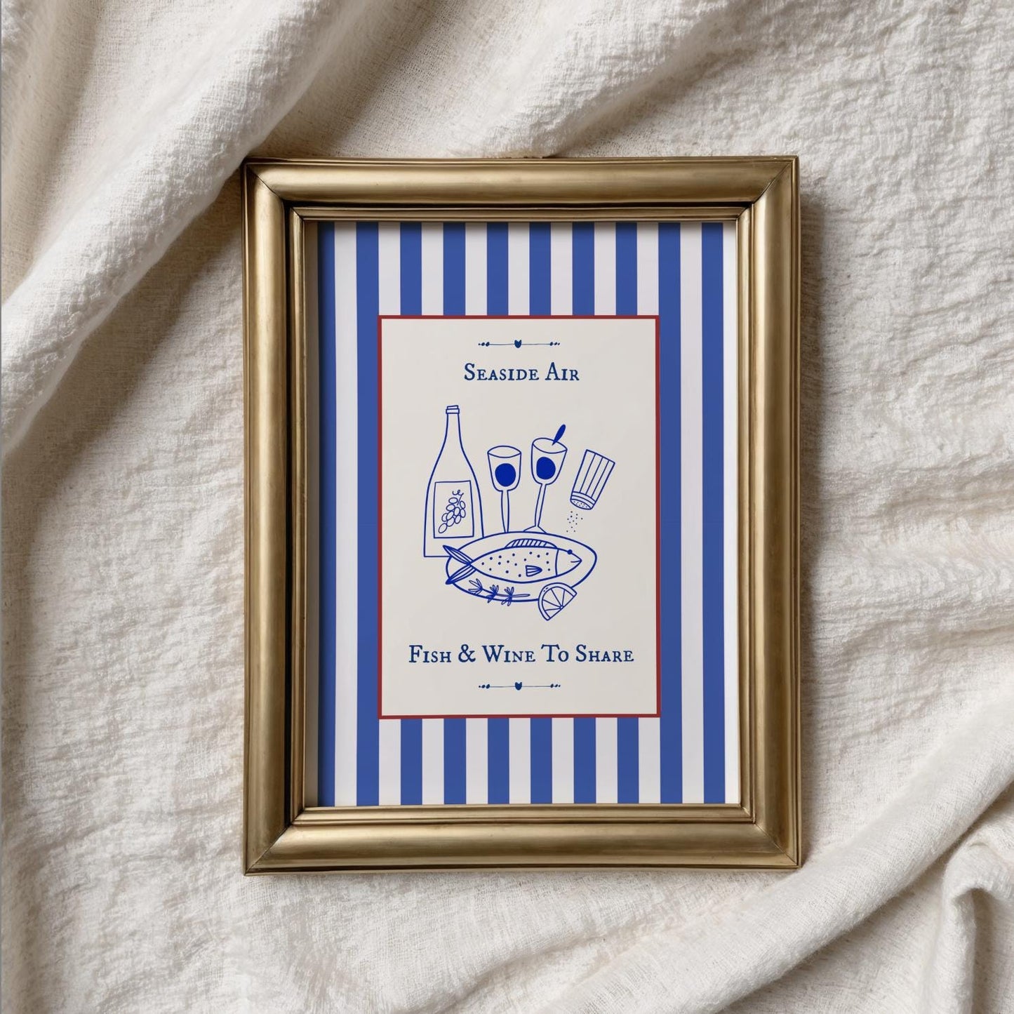 Fun Coastal Art Print Graphic Kitchen Wall Art