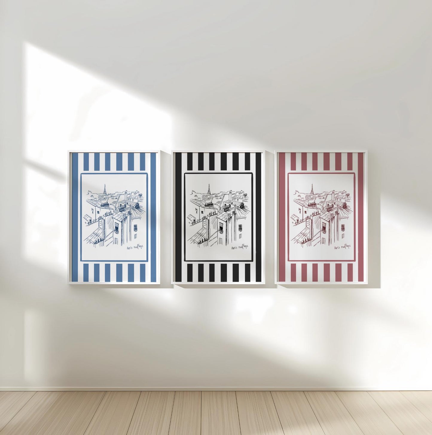 Paris Illustration Wall Decor Paris Roof Minimalist Travel Art Paris Buildings Paris Shop Art College Dorm Poster Cottagecore Grandmillenial