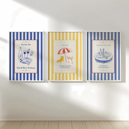 Coastal Art Print Nautical Kitchen Wall Art