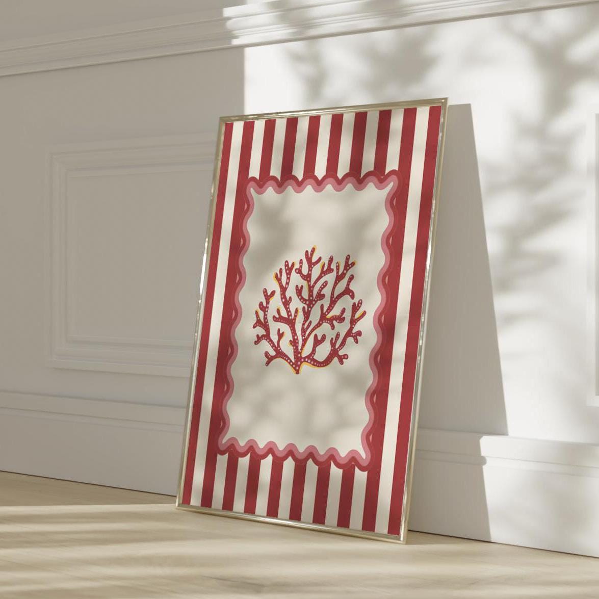 Coral Art Print Nautical Kitchen Wall Art