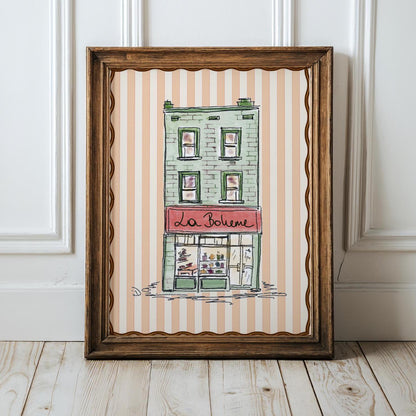 Paris Shop Art Print Paris Bakery Art French Wall Art