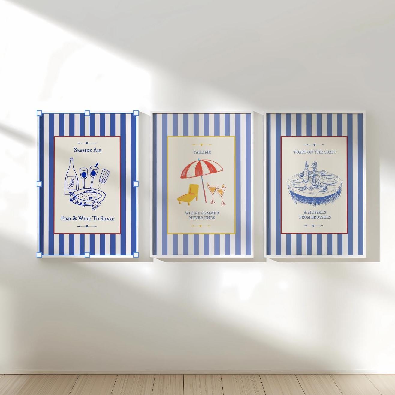 Fun Coastal Art Print Graphic Kitchen Wall Art