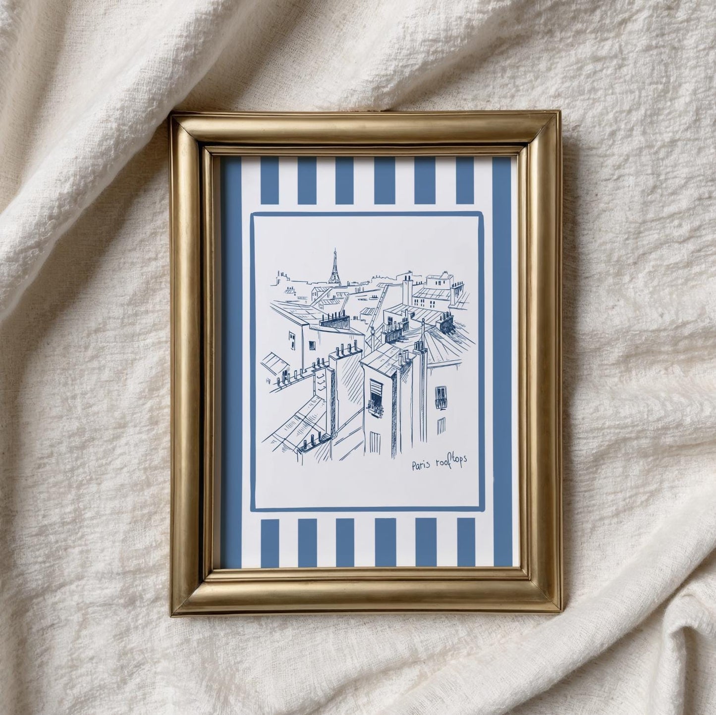 Paris Illustration Wall Decor Paris Roof Minimalist Travel Art Paris Buildings Paris Shop Art College Dorm Poster Cottagecore Grandmillenial