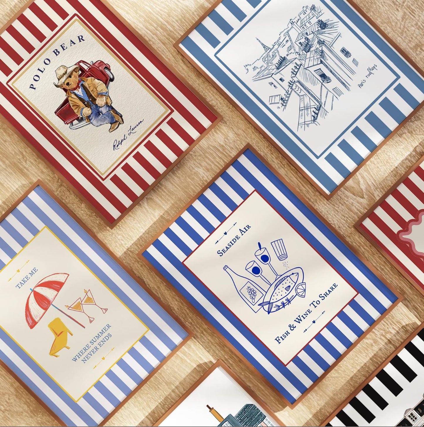 Fun Coastal Art Print Graphic Kitchen Wall Art