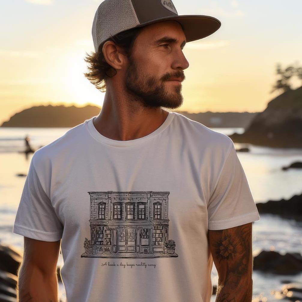 The Shop Around The Corner T shirt, You've got Mail Bookstore Illustration