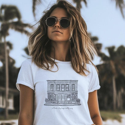 The Shop Around The Corner T shirt, You've got Mail Bookstore Illustration