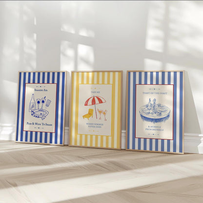Coastal Art Print Nautical Kitchen Wall Art