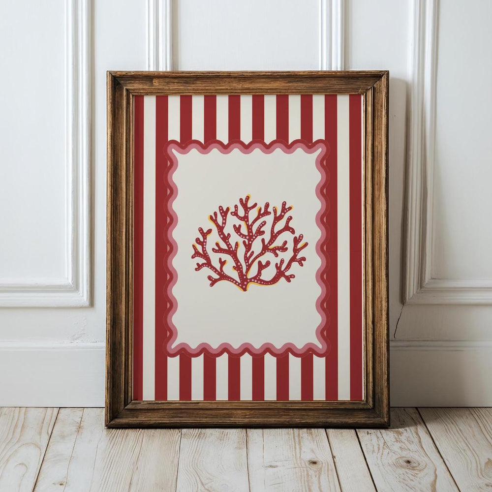 Coral Art Print Nautical Kitchen Wall Art