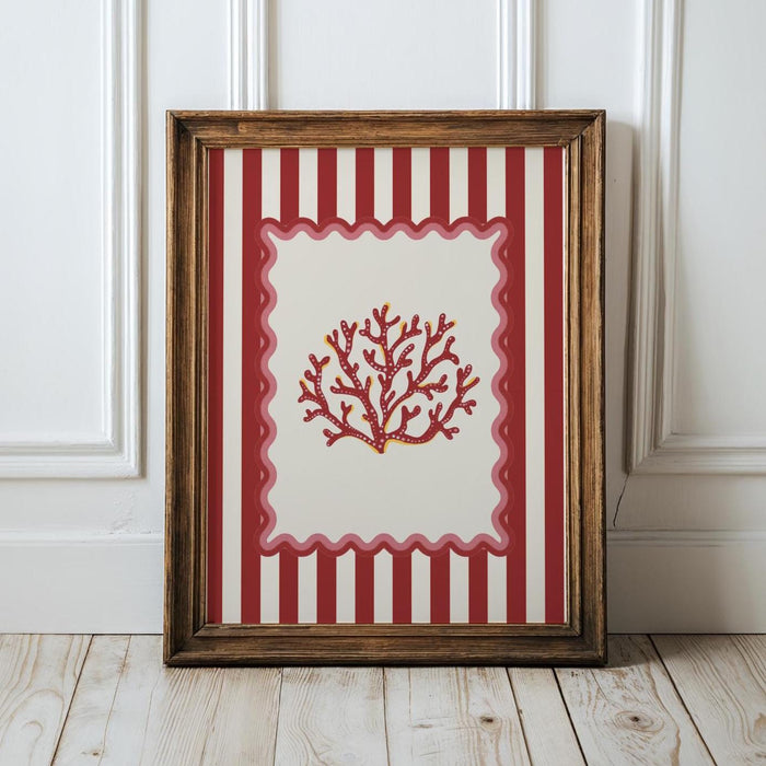 Coral Art Print Nautical Kitchen Wall Art