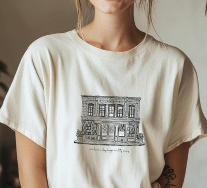 The Shop Around The Corner T shirt, You've got Mail Bookstore Illustration
