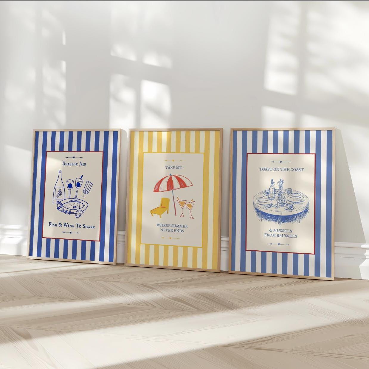 Fun Coastal Art Print Graphic Kitchen Wall Art