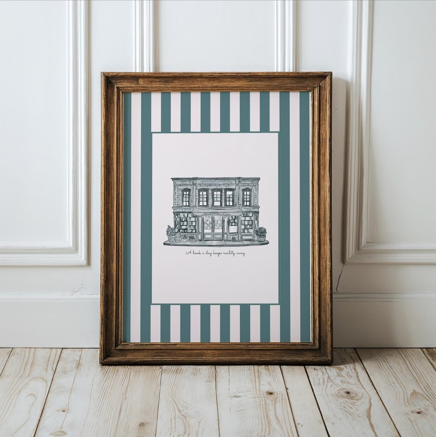 The Shop Around The Corner Print You've Got Mail Illustration NYC Book Store Artwork