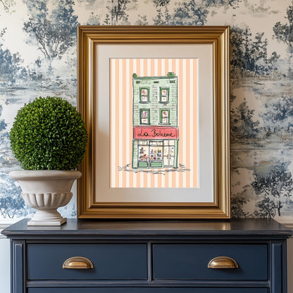 Paris Shop Art Print Paris Bakery Art French Wall Art