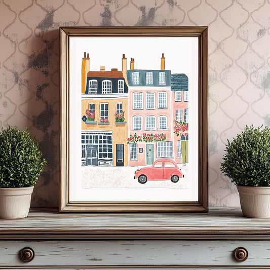 Whimsical French Wall Art Paris Coffee Shop Artwork