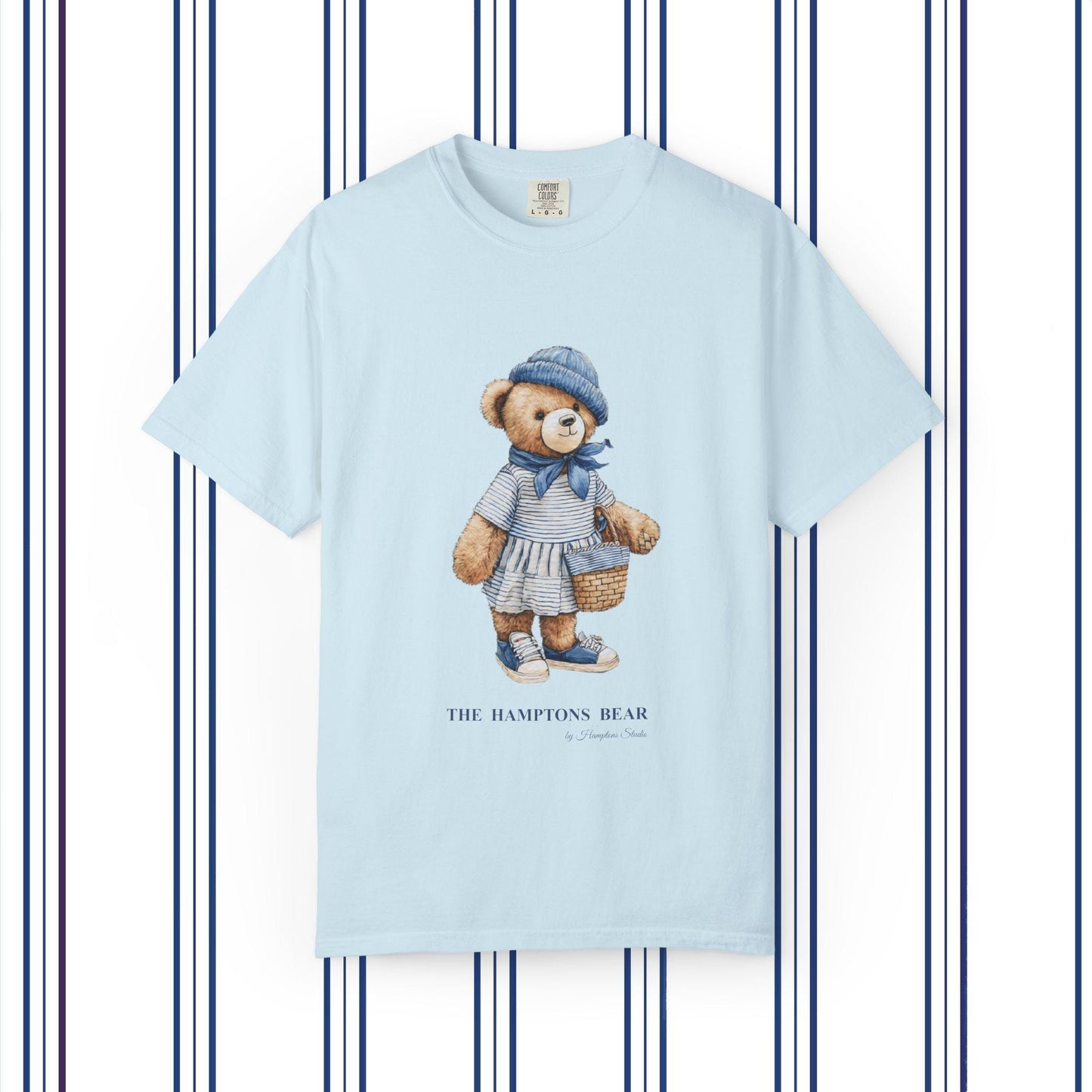 The Hamptons T-Shirt Bear Summer Tee Casual Graphic T-Shirt