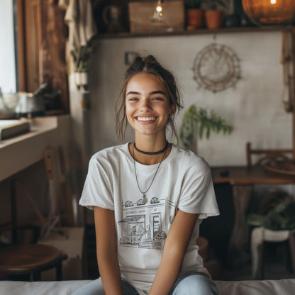 The Parent Trap Relaxed T-shirt, Elizabeth James Bridal Store Illustration