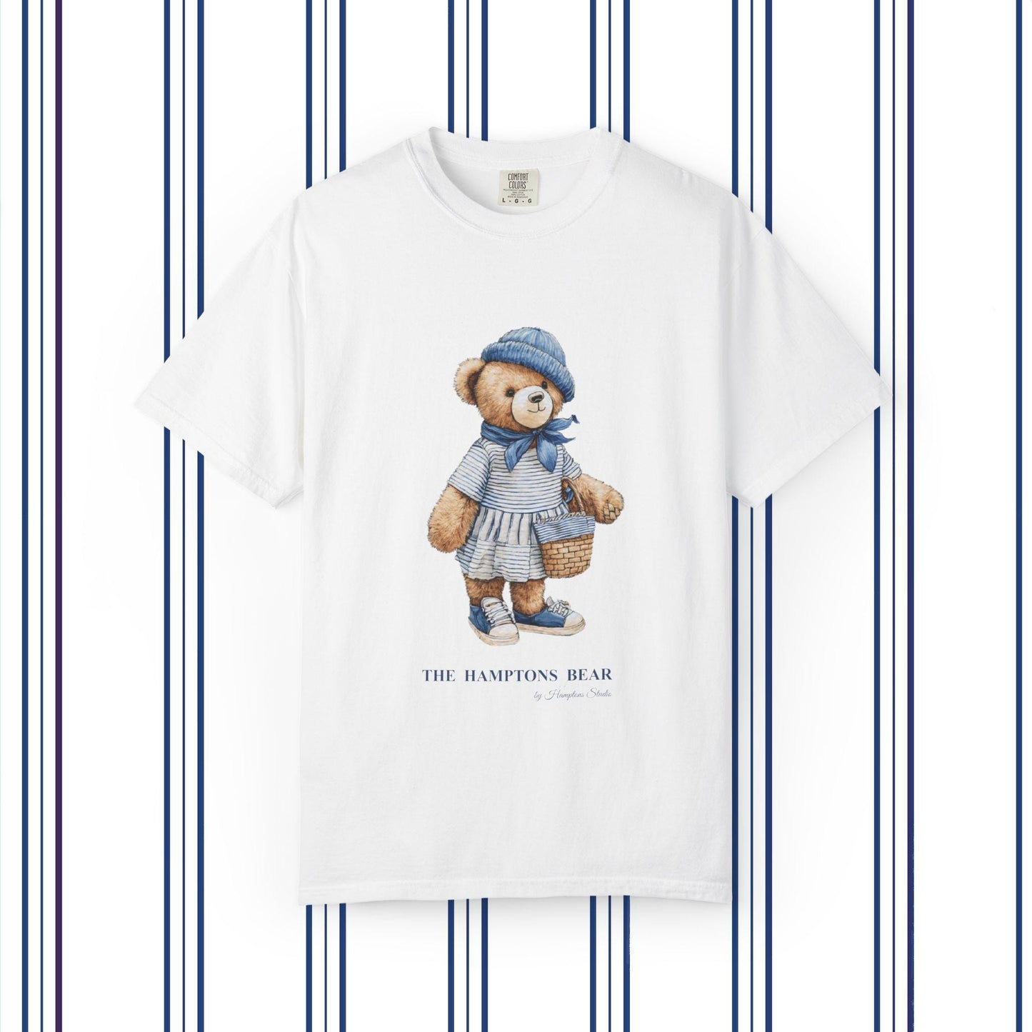 The Hamptons T-Shirt Bear Summer Tee Casual Graphic T-Shirt