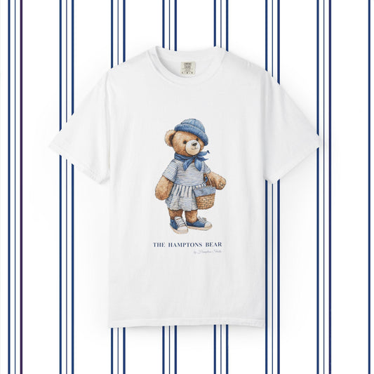 The Hamptons T-Shirt Bear Summer Tee Casual Graphic T-Shirt