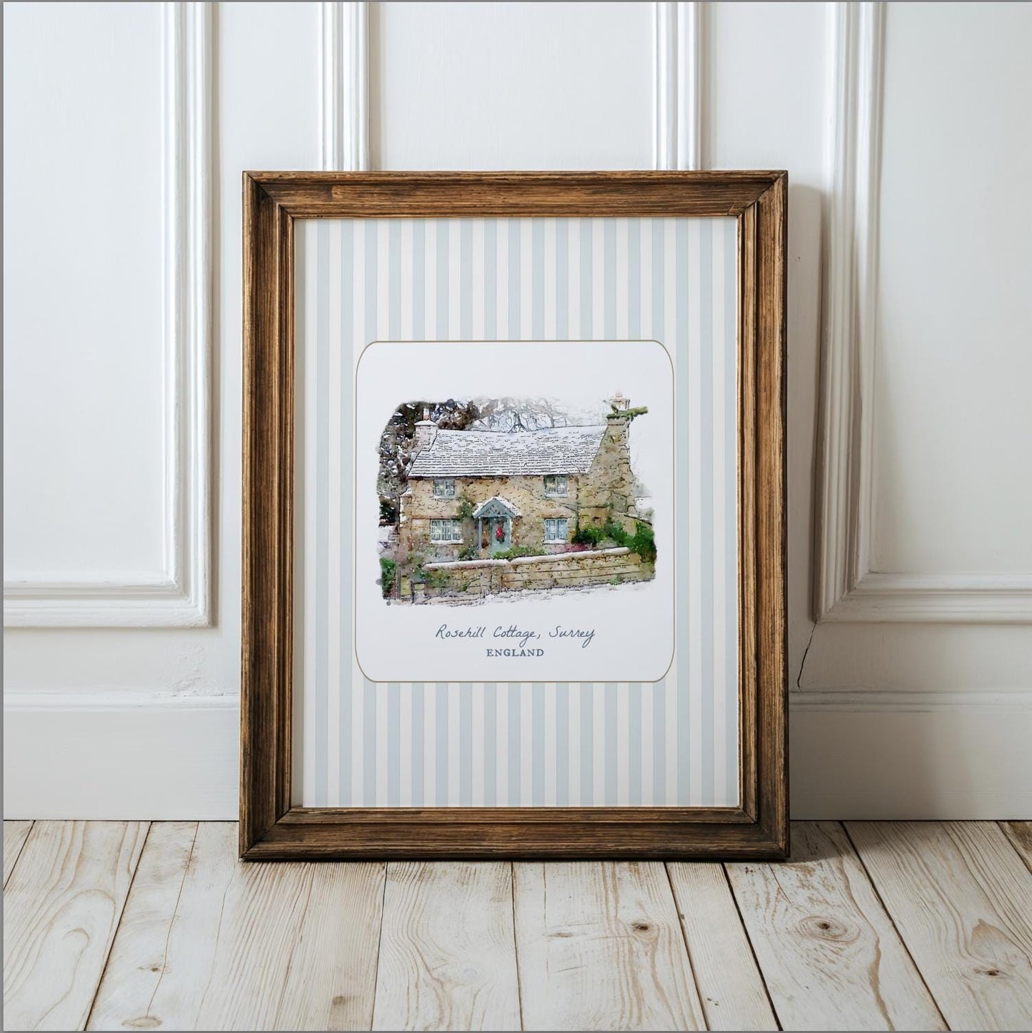 Rosehill Cottage Illustration from the movie The Holiday by Nancy Meyers