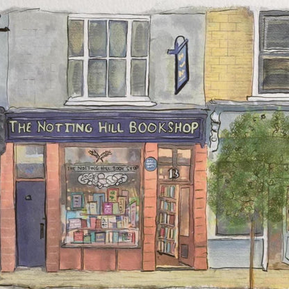 Notting Hill Movie Print Bookshop Striped Wall Art "Notting Hill" Movie Location