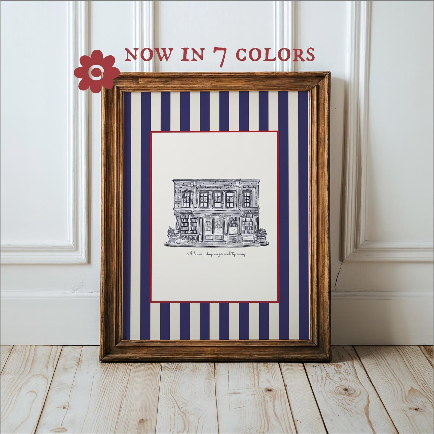 The Shop Around The Corner Print You've Got Mail Illustration NYC Book Store Artwork