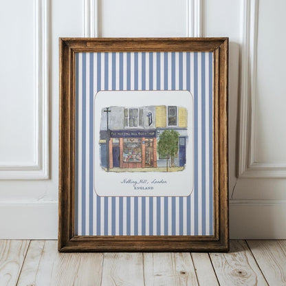Notting Hill Movie Print Bookshop Striped Wall Art "Notting Hill" Movie Location