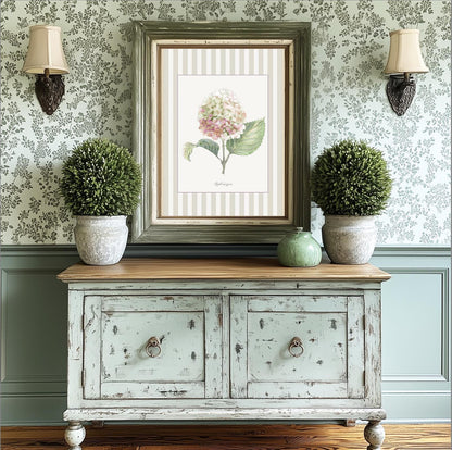 Floral Gallery Wall Set of 3 Botanical Hydrangea Artwork Lilac Prints