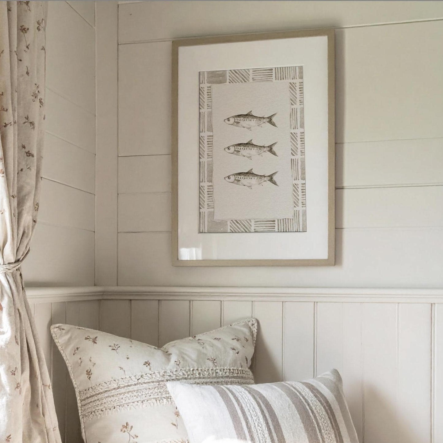 Sardines Artwork Coastal Grandma Wall Art Cottage Decor