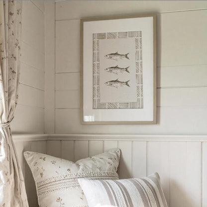 Sardines Artwork Coastal Grandma Wall Art Cottage Decor