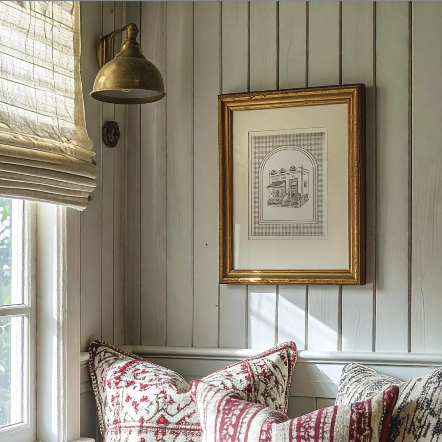 The Parent Trap Print Elizabeth James Shop Art Gingham Illustration London Shop Art Nancy Meyers Print Kids Room Decor Twins Art Movie Decor