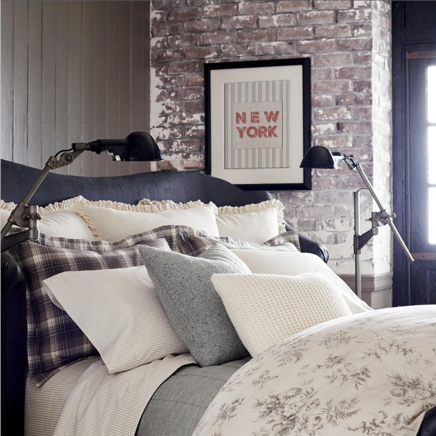 NYC Print Contemporary Wall Art New York Graphic Striped Artwork