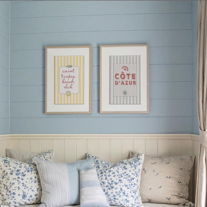 French Riviera Travel Poster Cote d Azur Print