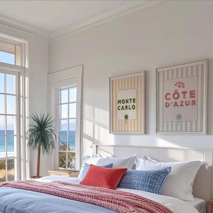 French Riviera Travel Poster Cote d Azur Print