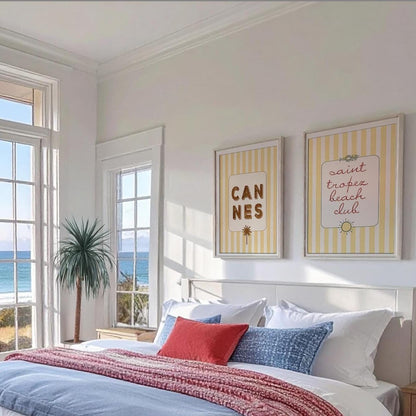 Cannes Travel Poster French Riviera Destination Wall Art