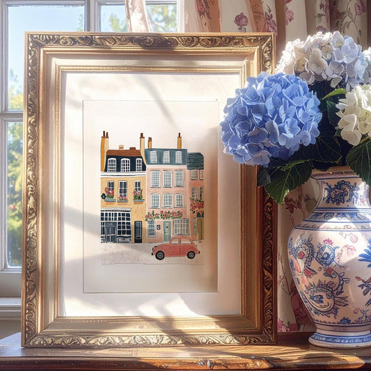 Whimsical French Wall Art Paris Coffee Shop Artwork