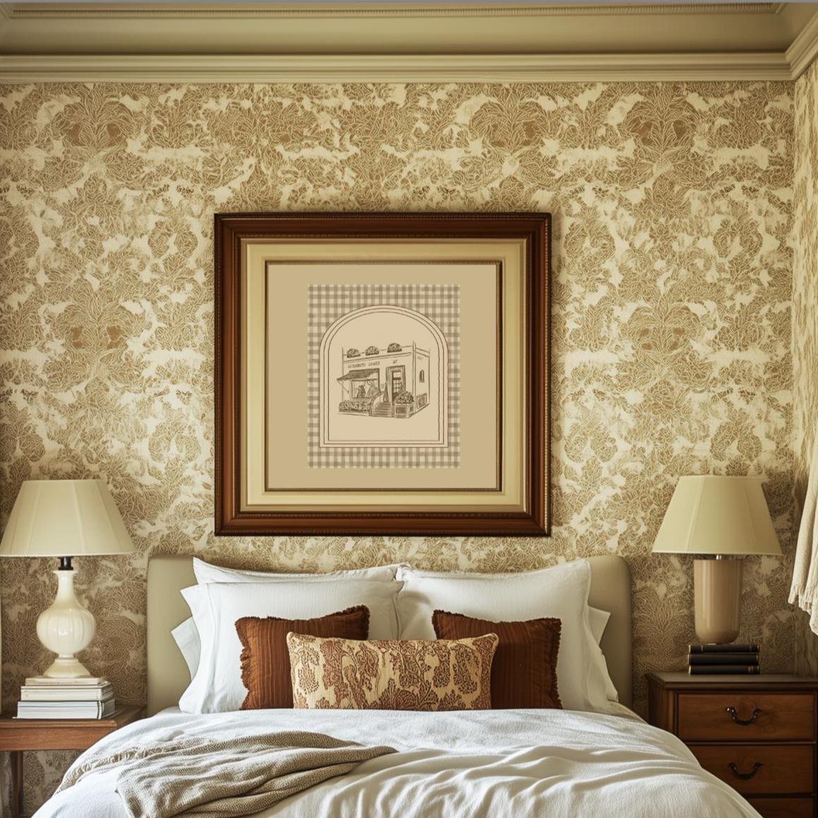 The Parent Trap Print Elizabeth James Shop Art Gingham Illustration London Shop Art Nancy Meyers Print Kids Room Decor Twins Art Movie Decor