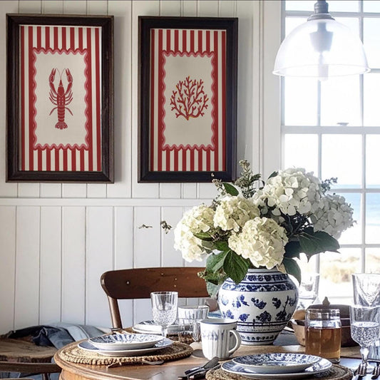 Coral Art Print Nautical Kitchen Wall Art