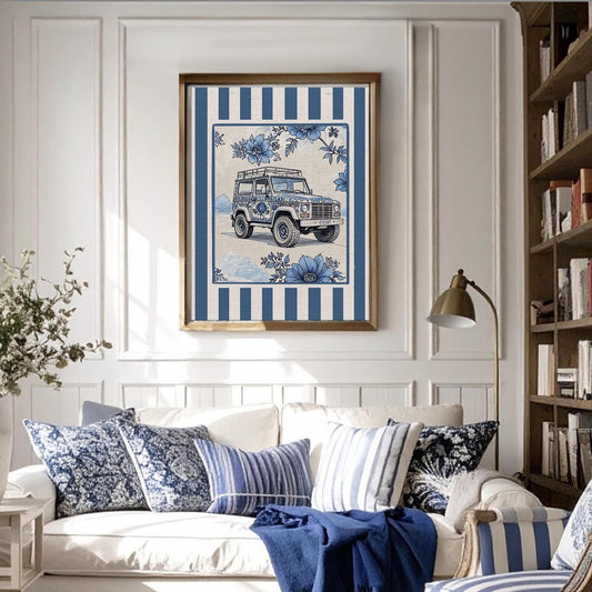 Coastal Art Print Whimsical Illustration Chinoiserie Artwork