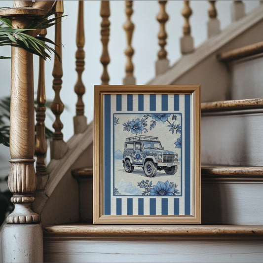 Coastal Art Print Whimsical Illustration Chinoiserie Artwork