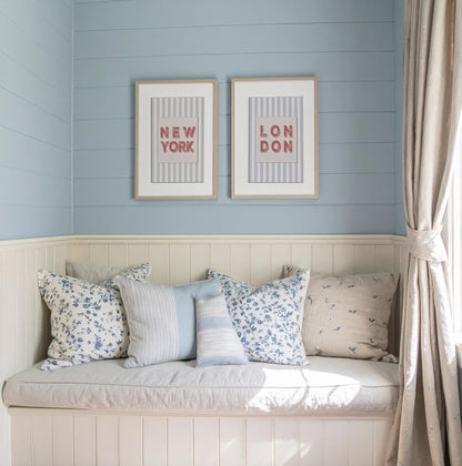 NYC Print Contemporary Wall Art New York Graphic Striped Artwork