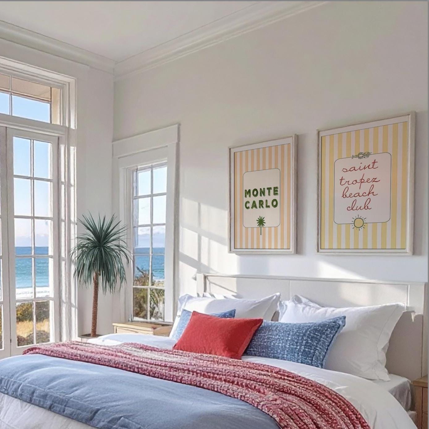 Coastal Wall Art French Riviera Artwork St. Tropez Poster