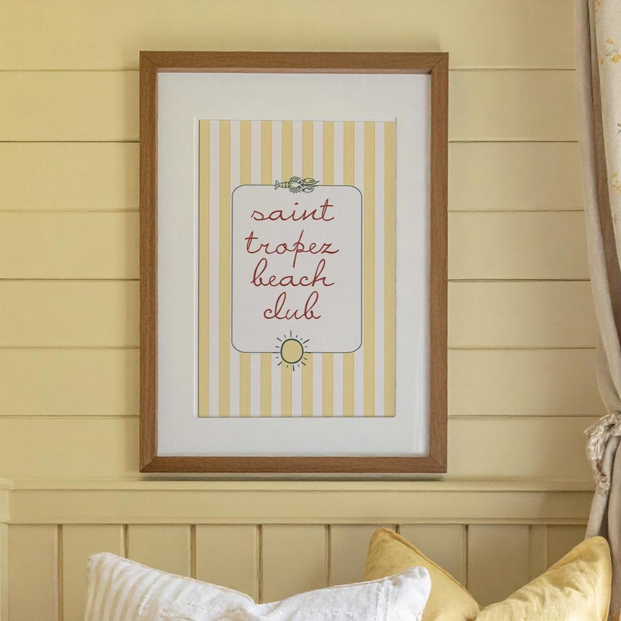 Coastal Wall Art French Riviera Artwork St. Tropez Poster