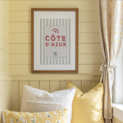 French Riviera Travel Poster Cote d Azur Print