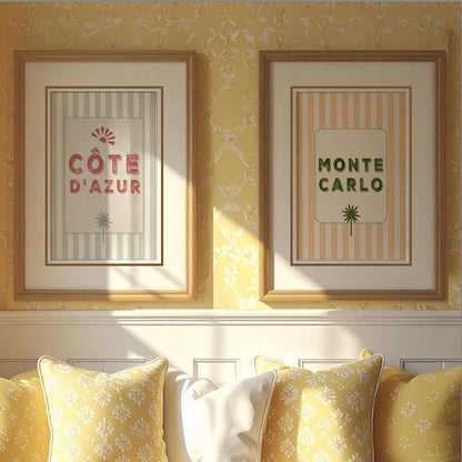 French Riviera Travel Poster Cote d Azur Print