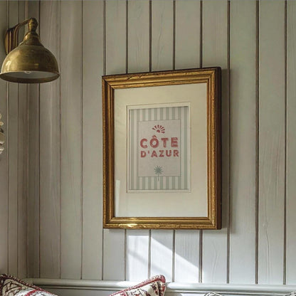 French Riviera Travel Poster Cote d Azur Print