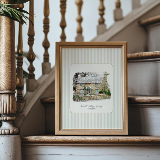 Rosehill Cottage Illustration from the movie The Holiday by Nancy Meyers