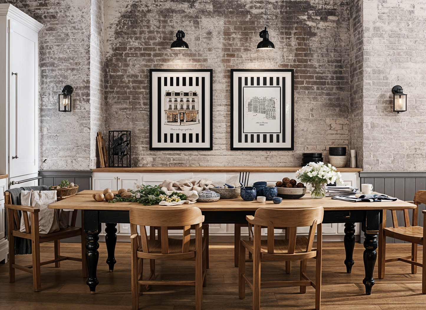 Paris Storefront Illustration French Line Drawing Paris Watercolor Artwork