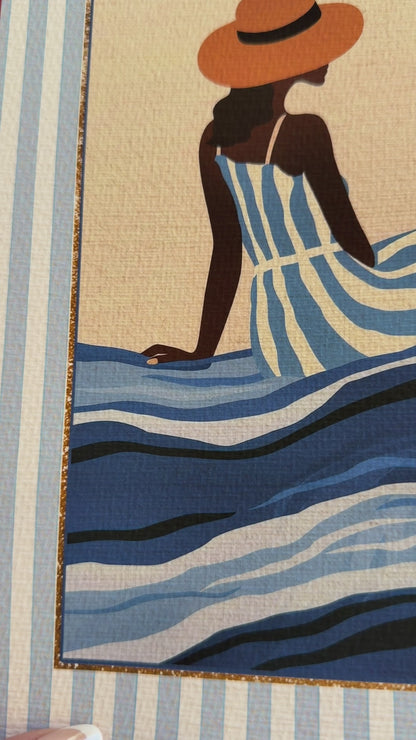 Summer Prints Gallery Set of 3 Cote d' Azur Artwork Beach House Collection