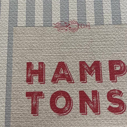 Hamptons Print Striped Coastal Wall Decor Travel Artwork Preppy Wall Art