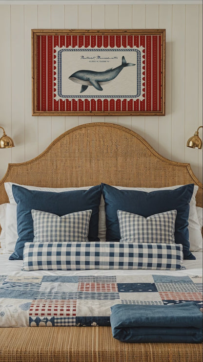 Nantucket Whale Art Lobster Coastal Wall Art Nantucket Harbor Artwork